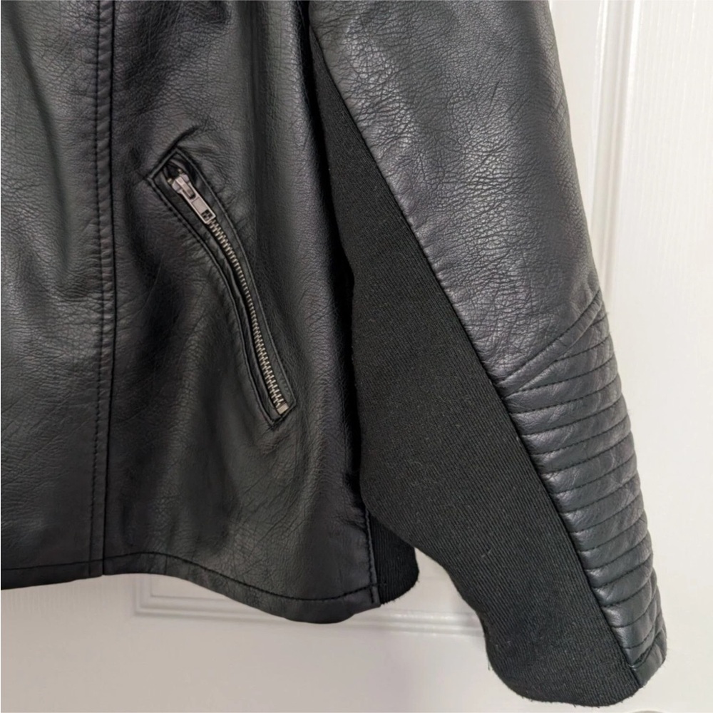 Torrid Faux Leather collarless Moto Jacket - Picture 9 of 12